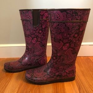 Women’s Sperry tall rubber rain boots size 9